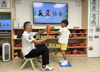 打手靶練習，每拳都要認真打！